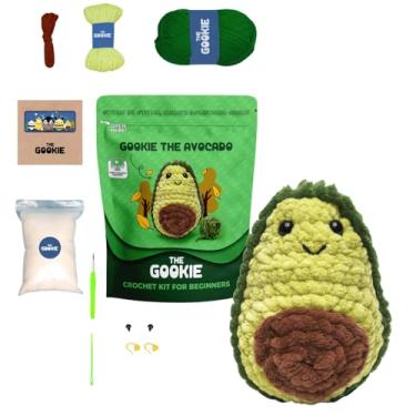 Imagem de The Gookie Kit de crochê Amigurumi para iniciantes – Kit de crochê DIY com fio, gancho, olhos e enchimento – Conjunto fácil para iniciantes com tutoriais em vídeo – Brinquedo de pelúcia fofo para