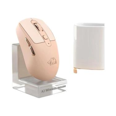 Imagem de Mouse Bluetooth A3 Sem Fio Silencioso 4000DPI Ergonômico Com Carregame