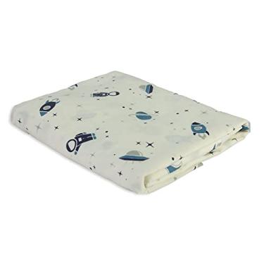 Imagem de Lençol Avulso Com Elástico paraMini Berço 100% Algodão Percal 200 Fios Space