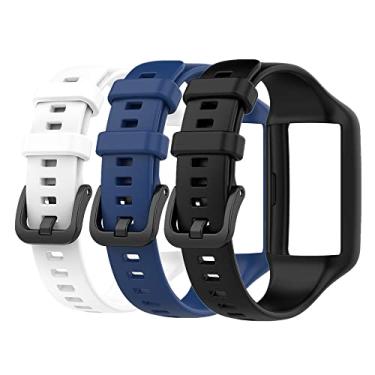 Imagem de Muovrto Pulseira de relógio para Huawei Band 6/Band 7, pulseira de silicone esportiva de substituição para Honor Band 6/Band 7