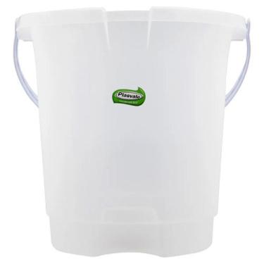 Imagem de Balde de Agua Plastico Transparente Graduado 11L Plasvale