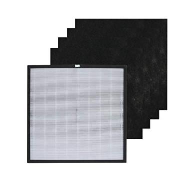 Imagem de PUREBURG Filtro de substituição 1183050K compatível com purificadores de ar Whirlpool Whispure Whispure Pro 2000 série WPPRO2000, pré-filtros de carbono ativado H13 True HEPA