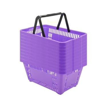 Imagem de 10 Mini Cestinha De Compras 7L P/Farmacia Bijouteria (Lilás)