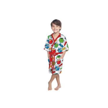 Imagem de Roupao Felpudo Infantil Quimono Estampado Avengers G Lepper