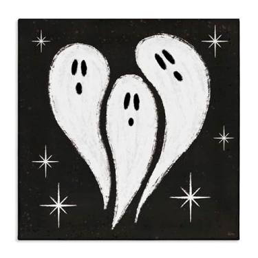 Imagem de Stupell Industries Arte de parede em tela Wee Bit Wicked Ghosts, design de Veronique Charron, 43 x 43 cm