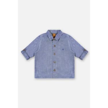 Imagem de Bata para Bebê Menino em Algodão Up Baby, Azul, M