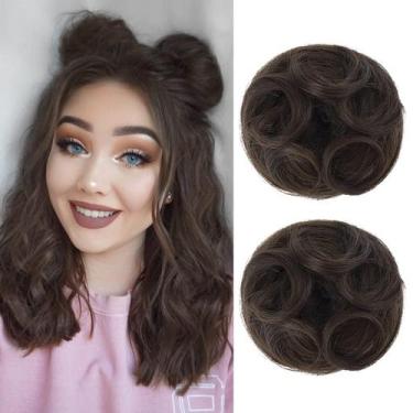 Imagem de Extensões de coque de cabelo REECHO Mini Claw Clip Messy Cat Ears