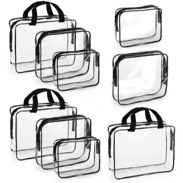 Imagem de Bolsas de maquiagem Hedume, conjunto de 9 bolsas de viagem em PVC tran