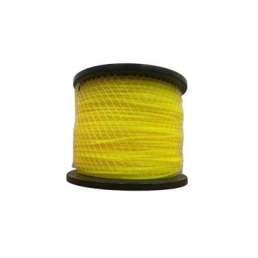 Imagem de Bobina Fio de Nylon Para Roçadeira Aparador Grama Amarelo Redondo 2.7m