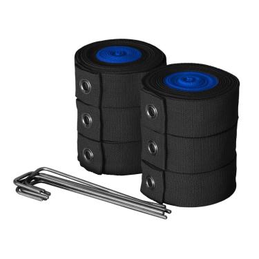 Imagem de Fita Beach Tennis Preta/Azul 8x16m - Gismar Redes