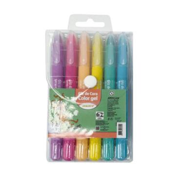 Imagem de Giz de Cera Color Gel 6 Cores Und Leo&Leo Leonora - 72320