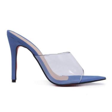 Imagem de Tamanco Vitoria Lugo Festa Salto Fino 10 Vinil - Vitória Lugo, 37, Azu