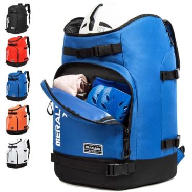 Imagem de Meralian Bolsa para Botas de Esqui – 50 L Mochila de Viagem Impermeável para Snowboard Mochila para Treinos de Viagem, Incluindo Capacete, Óculos e Outerwear.(Azul - 02)