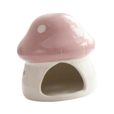 Imagem de Generic Casa de cerâmica para hamster, esconderijo para porquinhos-da-índia, cama resistente de pele de hamster de desenho animado, casa para esquilos, ratos, Rosa