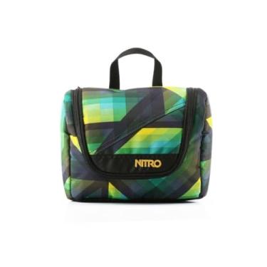 Imagem de Necessaire Nitro TravelKit Verde Estampado Yes Organizadora com Compartimentos e Gancho Viagem