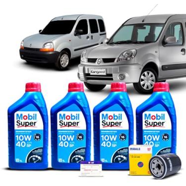 Imagem de Kit Troca de Oleo 10w40 e Filtro Kangoo 1.0 8v 16v 2002 a 2007