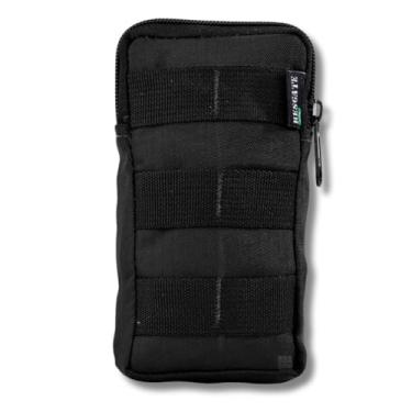 Imagem de Porta Celular Smartphone Modular Colete/Cinto/Molle/Bolso (Preto)