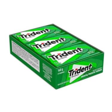 Imagem de Chiclete Trident Sabor Menta Verde, Display com 21 Unidades