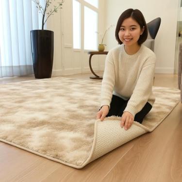 Imagem de Tapete Shaggy Felpudo Luxuoso 3,00x2,00 Macio Bege Mesclado Sala Quarto