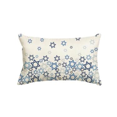 Imagem de AVOIN colorlife Capa de almofada Hanukkah, estrela de Davi, 30,5 x 50,8 cm, hexagrama sazonal de chanucá para sofá e sofá
