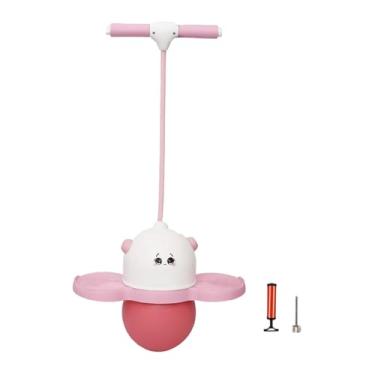 Imagem de predolo Bola de salto Pogo, brinquedo de salto Pogo, jogos de treino, exercícios de equilíbrio, playground antiderrapante com luz, brinquedo de equilíbrio, Rosa
