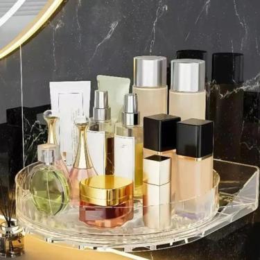 Imagem de Suporte Organizador Giratório de Acrílico para Cosméticos de Parede - 