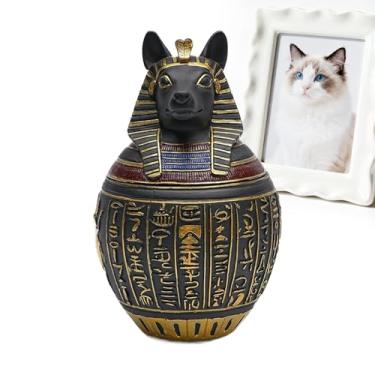Imagem de Urna Para Cinzas De Cão,Resina Antigo Egípcio Gato Lembrança,Urna De Cremiação Para Cachorros - Para Pais De Animais Amantes De Animais Famílias Em Luto Casa Apartamento Sala De Estar Quarto