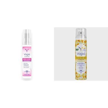 Imagem de Desodorante Íntimo Vagisil Proteção Odor Block 60ml e Desodorante Íntimo Aerossol Vagisil Jasmim Branco 75m