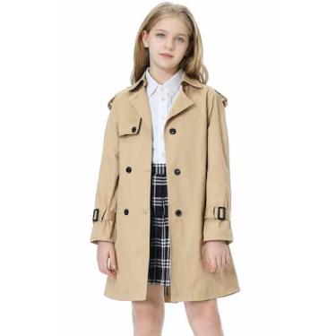 Imagem de Casaco impermeável Betusline feminino trespassado 2GG cáqui