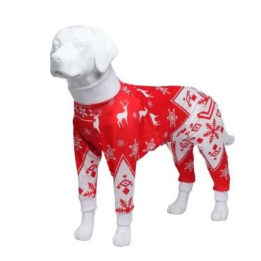 Imagem de Pijama Onesie para Perros Xqpetlihai para Recuperación de Cirugía Medi