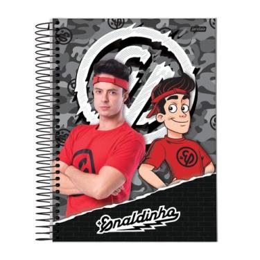 Imagem de Caderno Enaldinho Universitário Escolar 1 Matéria 80 Folhas, Preto