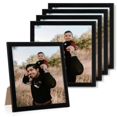 Imagem de Conjunto de 5 porta-retratos Heimlove pretos 20x20cm para 20x20cm