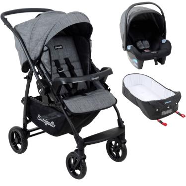 Imagem de Carrinho de Bebê Burigotto Travel Rio K 22 Ninho Mesclado Preto