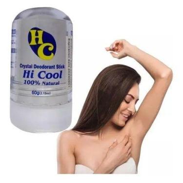 Imagem de Desodorante Pedra Sal Cristal 60g Unisex Sem cheiro Hi Cool, Cristal