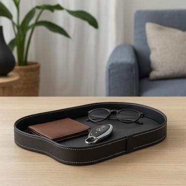 Imagem de Bandeja Hara Orgânica Beatrice Material Ecológico 41x24,5 Cm, Preta