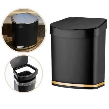 Imagem de Lixeira Pia Cozinha 2,5l Cesto De Lixo Com Tampa Removível Eleganza Pr