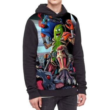 Imagem de Moletom Com Capuz Rick And Morty Full Print Ref:679 - smoke, Preto, PP