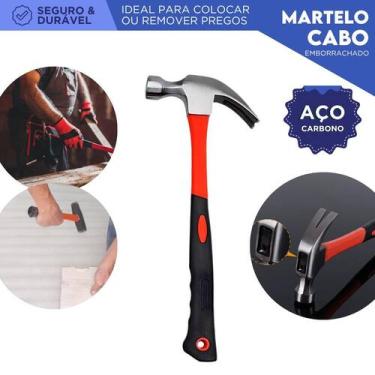 Imagem de Martelo de Unha 29mm Profissional Aço Carbono Cabo Emborrachado Ideal 