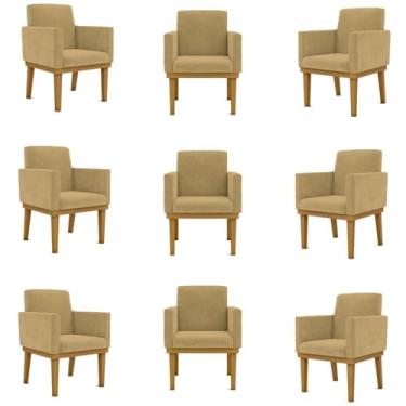 Imagem de Kit 09 Poltronas Decorativa Reforçada Oferta - Balaqui Decor Cor:capuccino