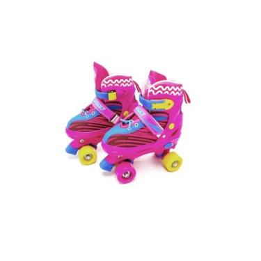 Imagem de Patins Infantil com Acessórios - Rosa