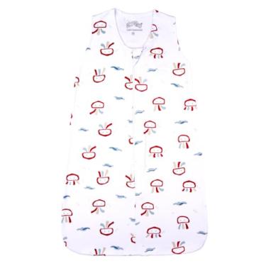 Imagem de Casulo Pijama Saco de Dormir Bebê Menino Suedine Estampado Polvos 100% Algodão (Vermelho, M)