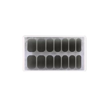 Imagem de Tiras de unhas chiques para mulheres - autoadesivos, adesivos de unhas de gel à prova d'água com detalhes em glitter, cobertura total, decalques de manicure modernos rápidos e fáceis, preto gradiente