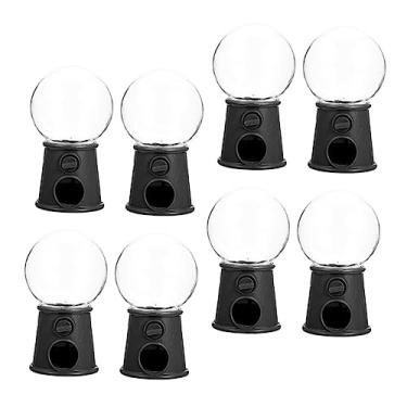 Imagem de 8 peças, máquina de gumballs, dispensador de doces de plástico, para diversão de doces, torcer dinheiro, brinquedo para coordenação olho-mão