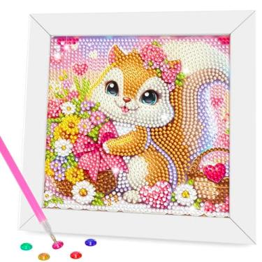 Imagem de Nardoll Kits de arte de diamante - artes e artesanato - pintura de arte de diamante com moldura de madeira - arte preciosa para meninas, meninos, adultos, iniciantes, decoração de parede para casa