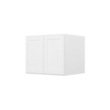 Imagem de Furinno Armário de cozinha com 2 portas, pronto para montar, 61 cm P x 76 cm L x 61 cm A, branco