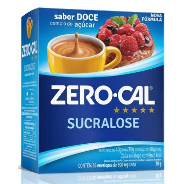 Imagem de Adoçante em Pó Zero Cal Sucralose com 50 Sachês de 600mg cada