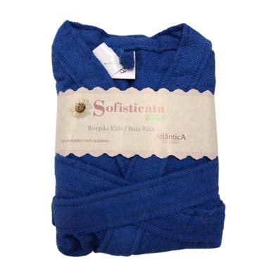Imagem de Roupão Felpudo Infantil Tamanho 12 Atlântica