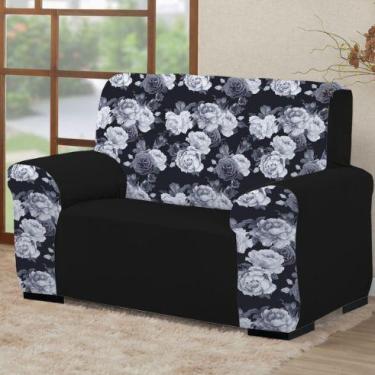 Imagem de Capa para de sofá 2 lugares Coladinha Mista 1PEÇA AVULSA Decoração par