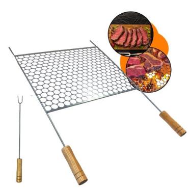 Imagem de Grelha Churrasqueira Parrilla Tela Moeda Galvanizado Grill Chapa Expan
