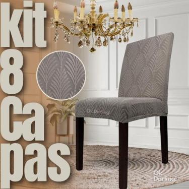 Imagem de Francesa - Kit 8 Capas de Cadeira Linha Gold - Greige - OK Darling